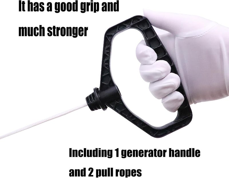 DVBB Gasoline Engine Starter Handle Grip, Recoil Starter Pull Handle Compatible with Honda GX160 GX200 Lawn Mower Generator Trimmer Snowblower Pull Start Cord Rope 140mm 3.5mm 2PCS - Image 3